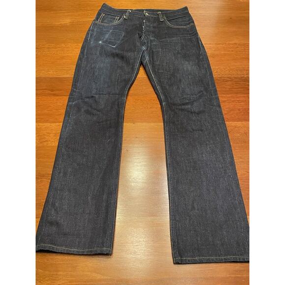 30 X 29 Left Field Work Wear Jeans Ringspun Cotton Made In USA Blue Denim - Picture 14 of 14